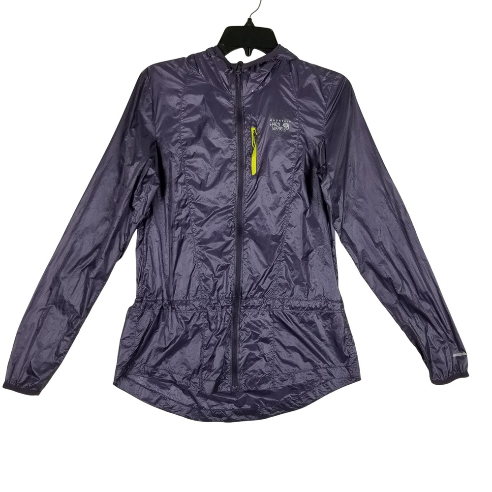 Mountain Hardwear Windbreaker Jacket Womens Small Purple Ghost Lite Hooded Zip